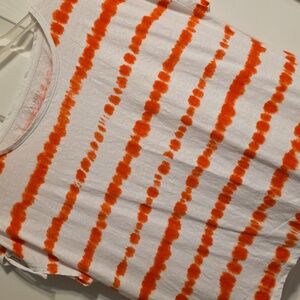 Orange and White Tie-Dye T-Shirt